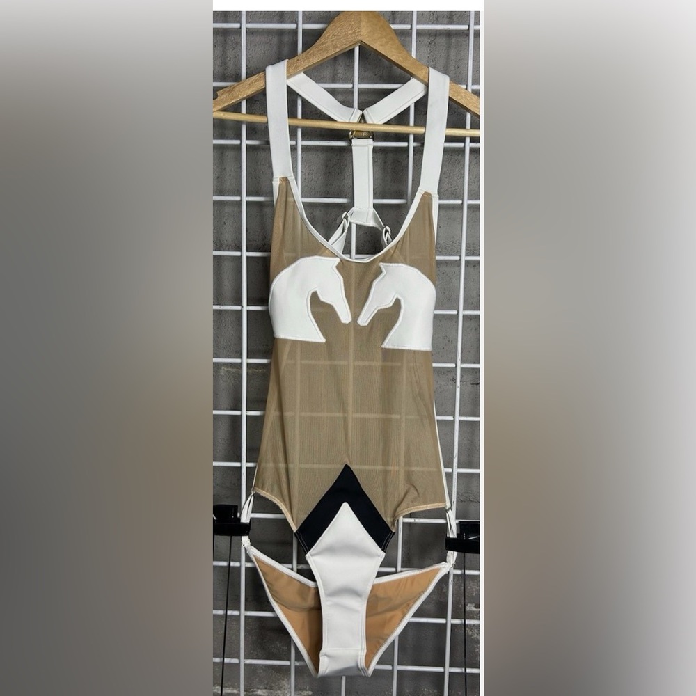 Pacific & Driftwood White and Nude One Piece Bathing Suit - Picture 4 of 4